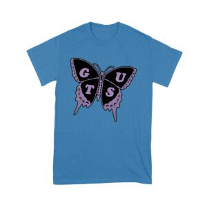 GUTS Butterfly Olivia Rodrigo T-Shirt with Purple Wings and Typography Unisex Youth