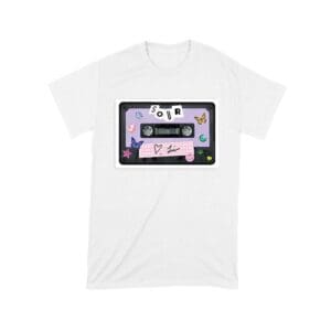 SOUR Cassette Tape Olivia Rodrigo T-Shirt with Butterflies and Notes Unisex Toddler