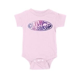 Oval Olivia Rodrigo T-Shirt with Glitter Style Retro Lettering Unisex Baby Jersey