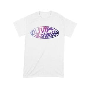 Oval Olivia Rodrigo T-Shirt with Glitter Style Retro Lettering Unisex Toddler