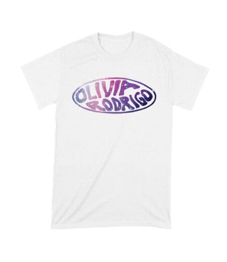 Oval Olivia Rodrigo T-Shirt with Glitter Style Retro Lettering Unisex Toddler