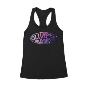 Oval Olivia Rodrigo T-Shirt with Glitter Style Retro Lettering Women's Racerback Tank Top – Viva Party