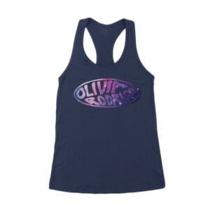 Oval Olivia Rodrigo T-Shirt with Glitter Style Retro Lettering Women's Racerback Tank Top