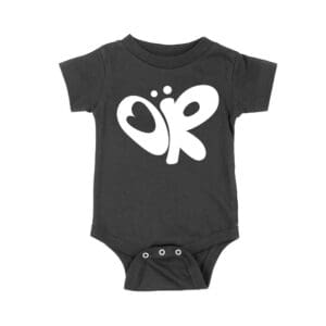 Minimalist OR Logo Olivia Rodrigo T-Shirt in Bold Black Modern Style Unisex Baby Jersey – Viva Party