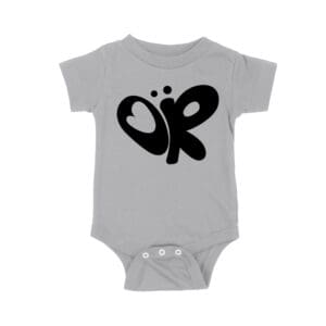 Minimalist OR Logo Olivia Rodrigo T-Shirt in Bold Black Modern Style Unisex Baby Jersey