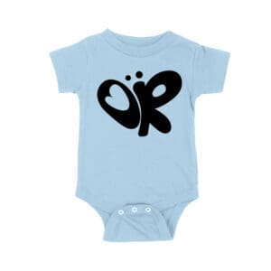 Minimalist OR Logo Olivia Rodrigo T-Shirt in Bold Black Modern Style Unisex Baby Jersey