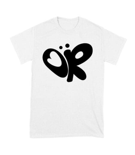 Minimalist OR Logo Olivia Rodrigo T-Shirt in Bold Black Modern Style Unisex Youth