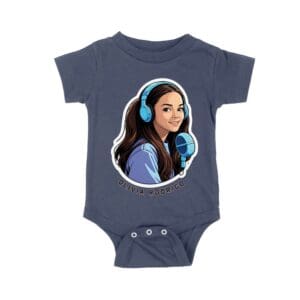 Headphones and Microphone Olivia Rodrigo T-Shirt in Studio Art Style Unisex Baby Jersey