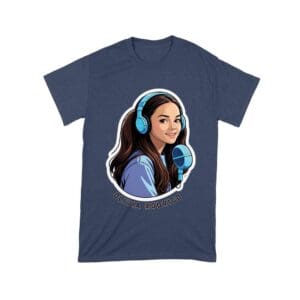 Headphones and Microphone Olivia Rodrigo T-Shirt in Studio Art Style Unisex Toddler