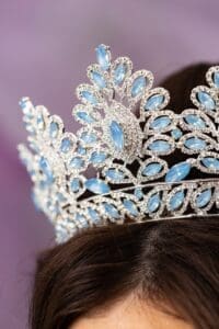 Light Blue Quinceanera Tiara (with silver)