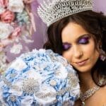 Quinceanera cinderella bouquet 13 inches