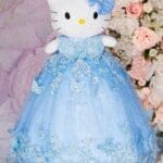 Light blue with butterflies Kitty for quinceanera