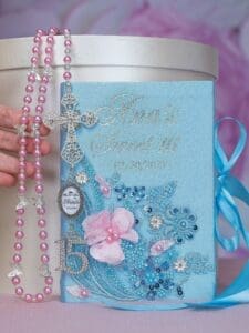 Light blue quinceanera cirio, cirio de quinceanera vela para quincenaera vela de quince anos - Image 2