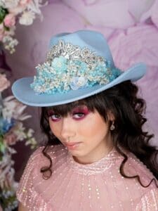 Light Blue Quinceanera Tejana Hat