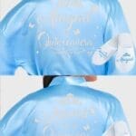 2 Batas y zapatillas Quinceanera Light Blue with Silver