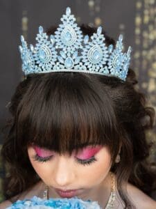 Quinceanera light blue crown