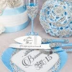 Light blue quinceanera brindis package