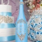 Light blue quinceanera bottle