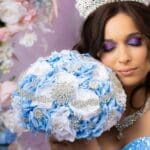 Quinceanera cinderella bouquet 9 inches