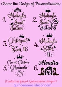 Sweet 16 Light Blue with Silver robe with slippers - Image 5