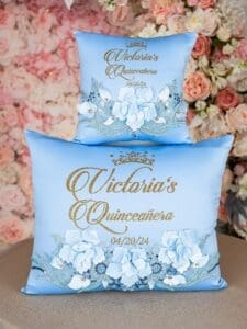 Light blue gold quinceanera money card box - Image 5