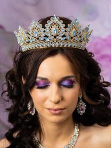 Light blue gold quinceanera money card box - Image 10