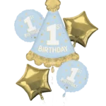 Little Master One-derful 1st Birthday Foil Balloon Bouquet (5 Balloons)