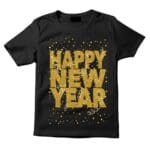Happy New Year T-Shirt - Festive Celebration Graphic Tee with Fireworks and Party Vibes